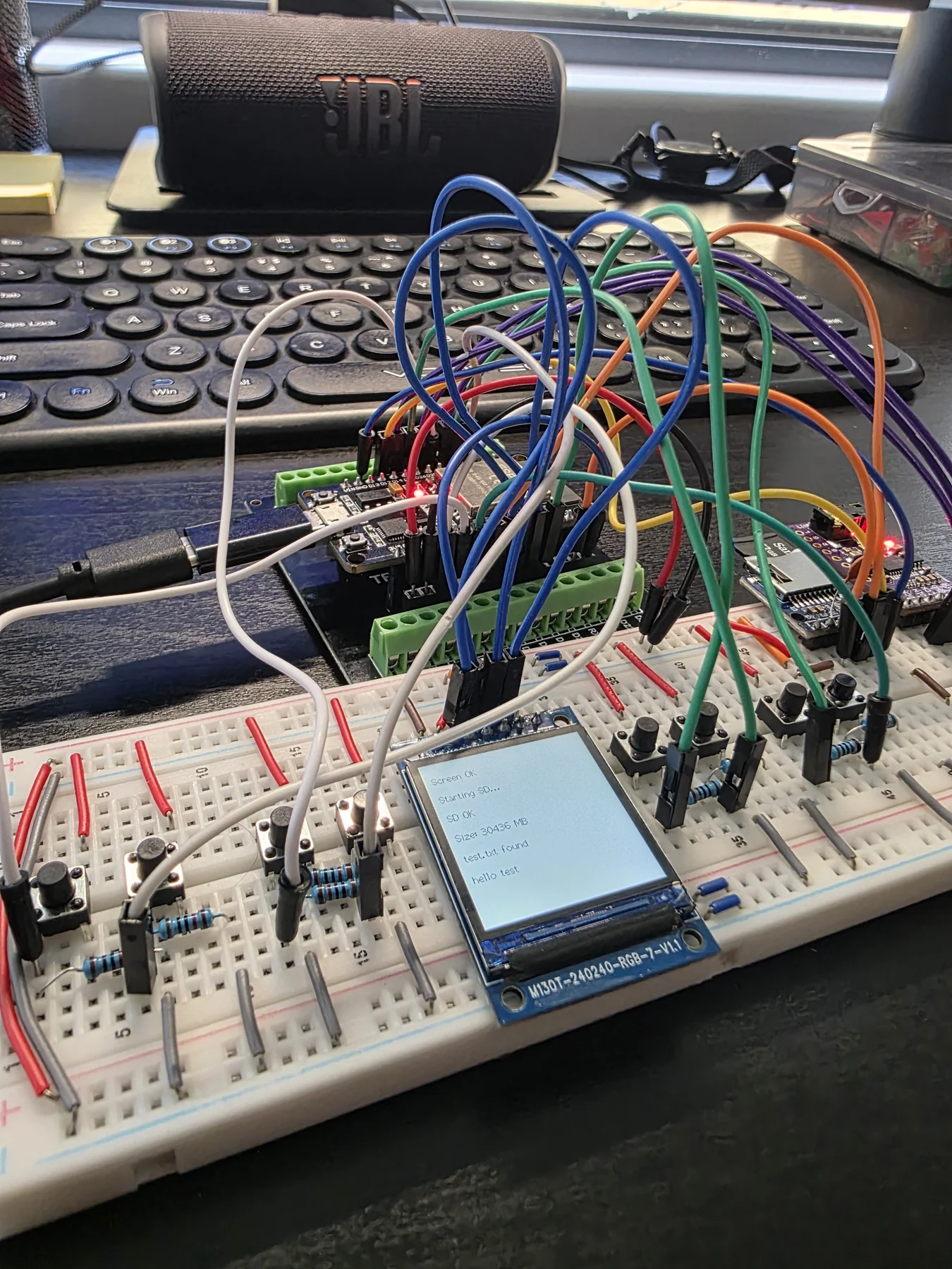Soldering in progress